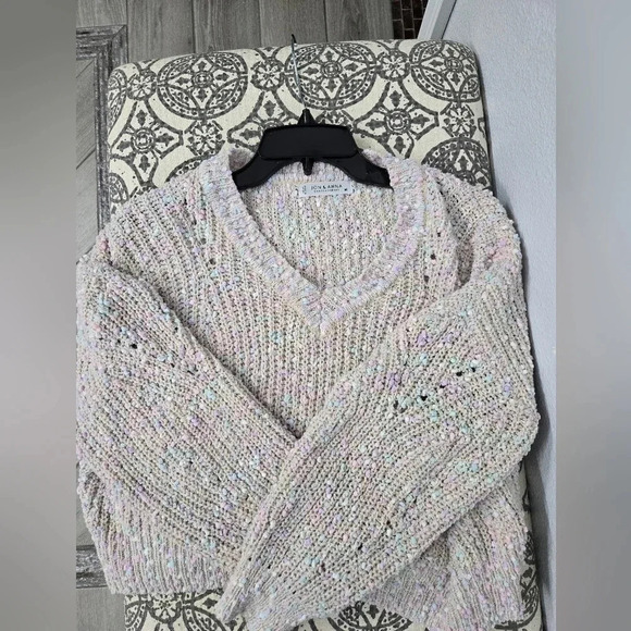 Jon & Anna Contemporary Pastel Confetti Popcorn Sweater - Picture 8 of 10